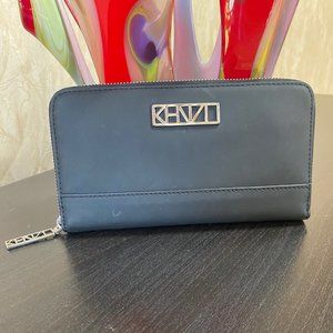 KENZO Kalifornia Leather Continental Wallet Black